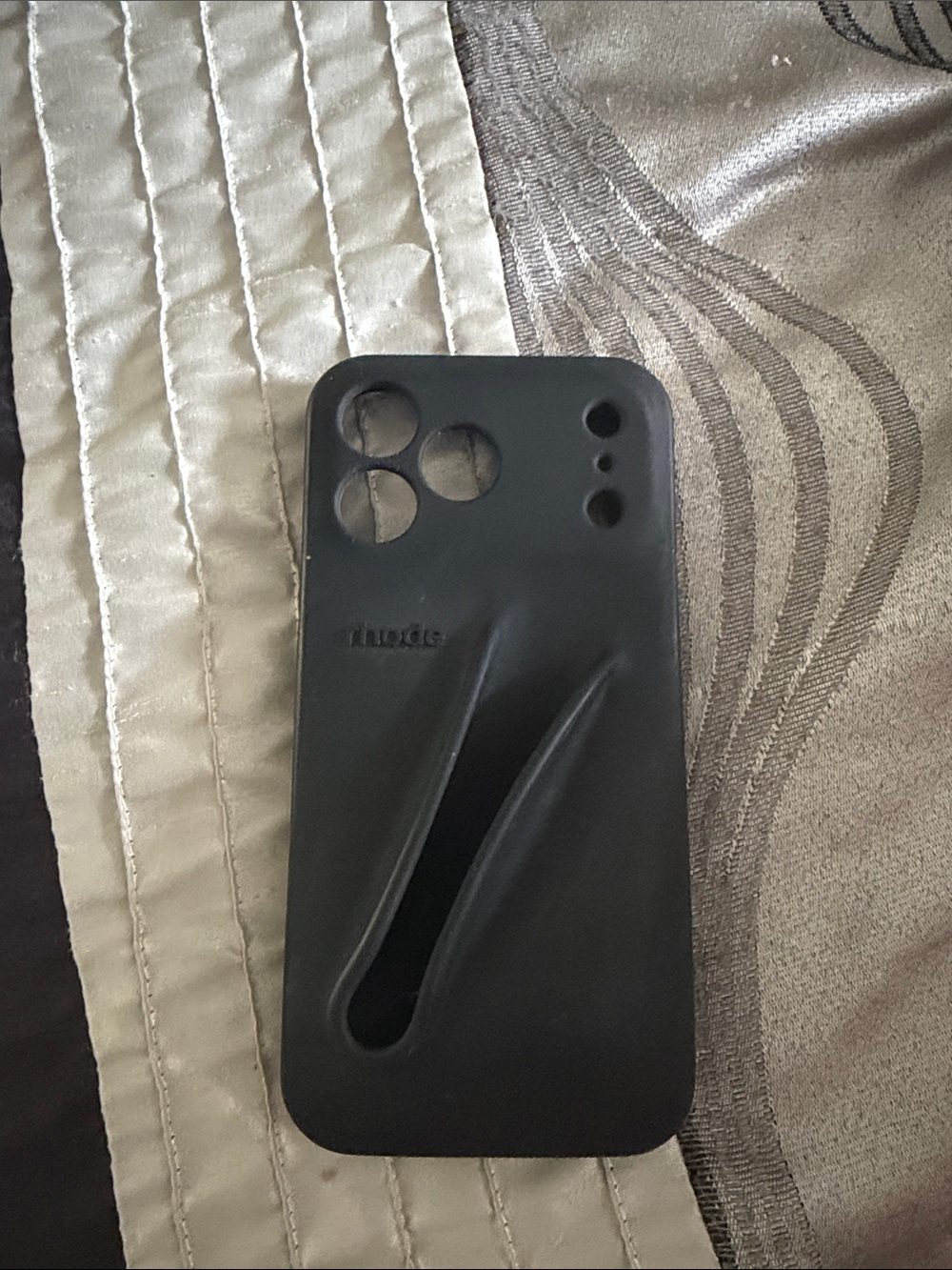 Rhode Black iPhone 17 pro max Camera Cutout Silicone Case